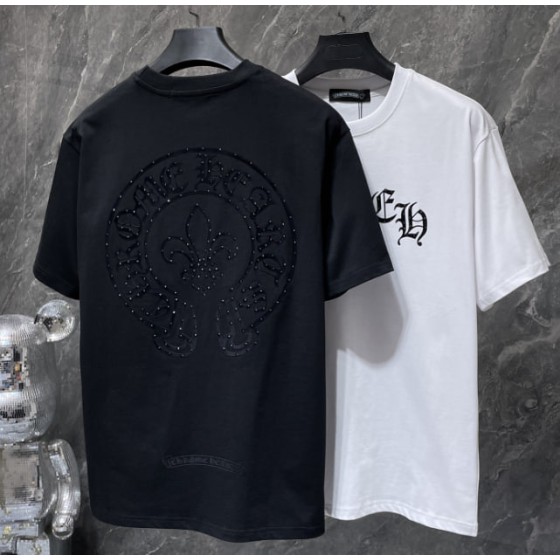 Chrome Hearts Fleur-de-lis Rhinestone Horseshoe Tee
